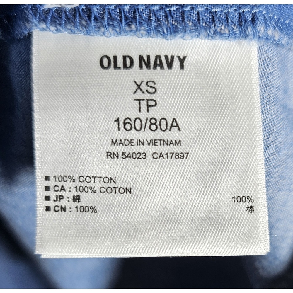 Old Navy Wrap Tank Dress Womens Sz XS Blue Chambray Denim Medium Wash Sleeveless - Picture 4 of 8